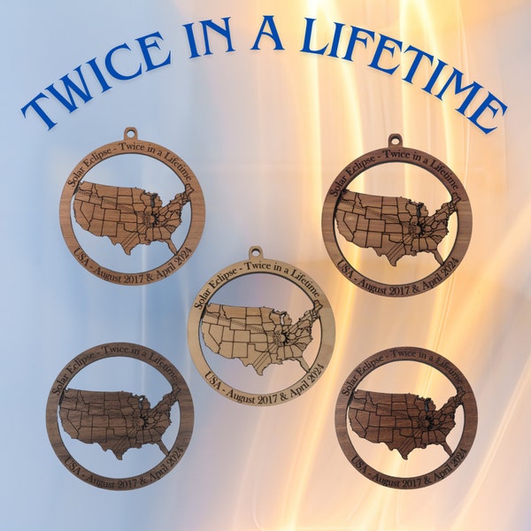 Total Eclipse - Twice in a Lifetime - Celebrate viewing of both eclipses with these ornaments and magnets