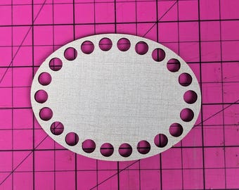 Kit 6 Pezzi Per Uncinetto - Basi In Legno Per Cestini (rotonda, Ovale, Cuore) Con Uncinetti, Per Decorazione Casa E Progetti Fai Da Te - 4