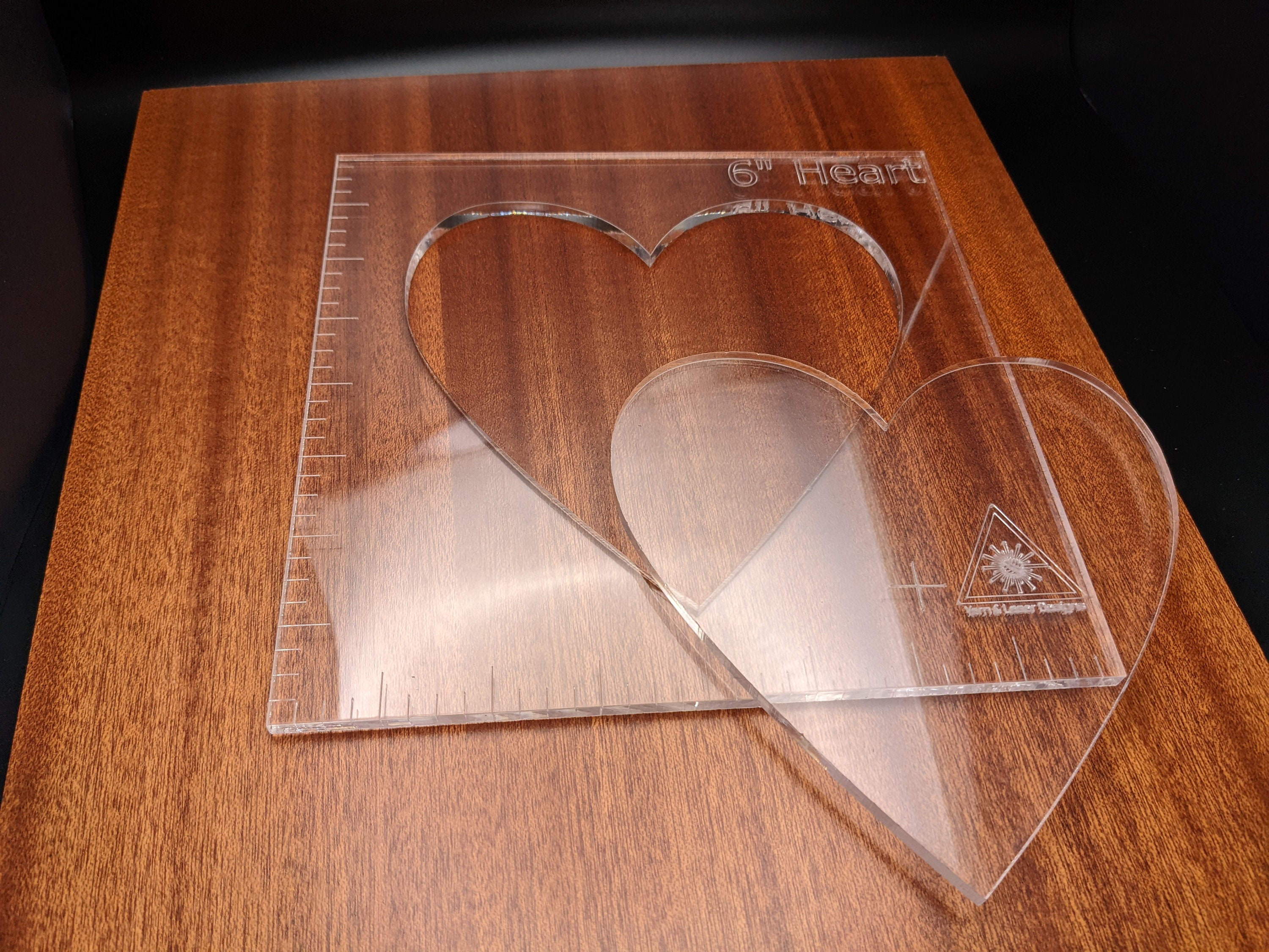 Acrylic Heart Router Template 6 and 2 3 & Etsy