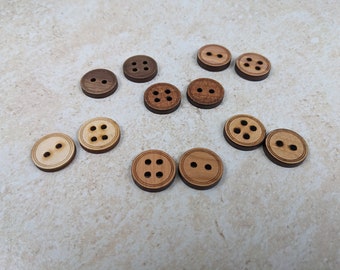 Laser Cut Round Wood Buttons – Sewing, Crochet, Knitting