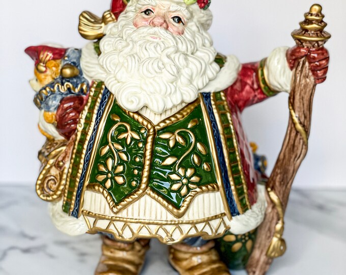 Fitz and Floyd Christmas Classics Teapot. Vintage Fitz & Floyd 9 Jolly