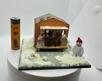 1:48 1/4 quarter scale Christmas market stall with removable roof