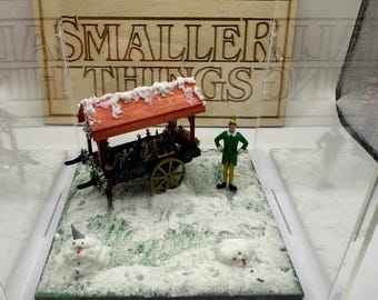 1:48 1/4 quarter scale Christmas Market Barrow with male Elf