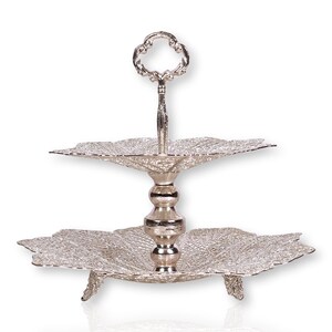 Beautiful handmade candy tower made with silver-plated copper wire, authentic Persian art. image 1