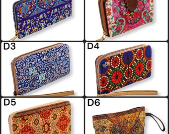 Synthetic leather and velvet handbags and cosmetic bags with different designs to choose from, inspired by the beautiful monuments of Persian art.