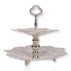Beautiful handmade candy tower made with silver-plated copper wire, authentic Persian art. image 6