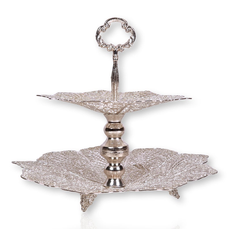 Beautiful handmade candy tower made with silver-plated copper wire, authentic Persian art. image 6
