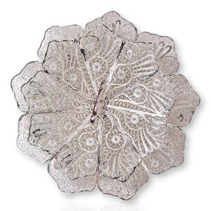 Beautiful handmade candy tower made with silver-plated copper wire, authentic Persian art. image 4
