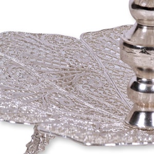 Beautiful handmade candy tower made with silver-plated copper wire, authentic Persian art. image 3