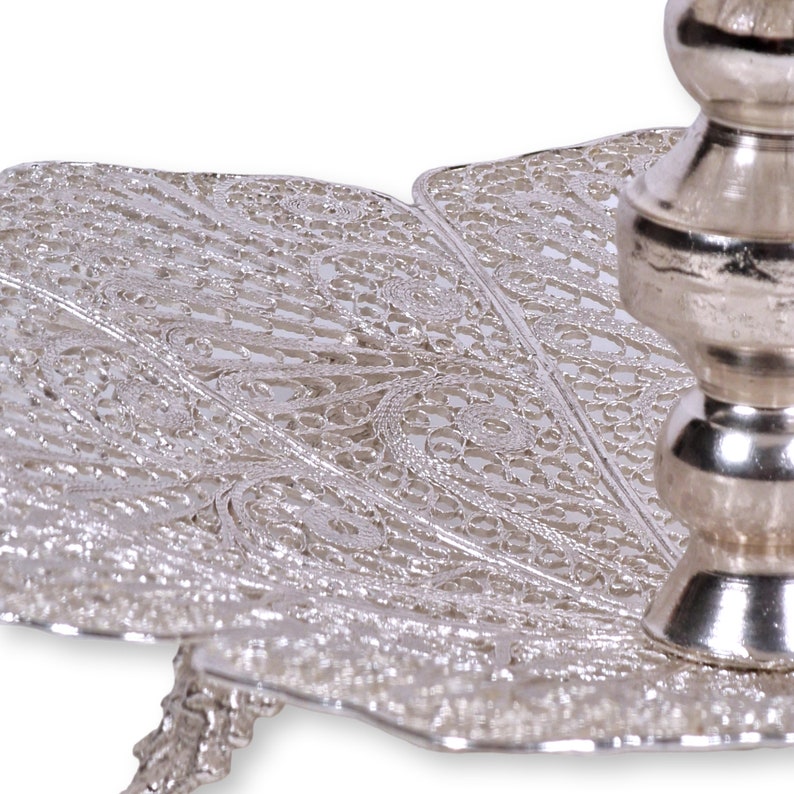 Beautiful handmade candy tower made with silver-plated copper wire, authentic Persian art. image 3