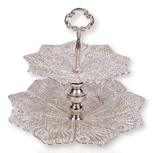 Beautiful handmade candy tower made with silver-plated copper wire, authentic Persian art. image 2