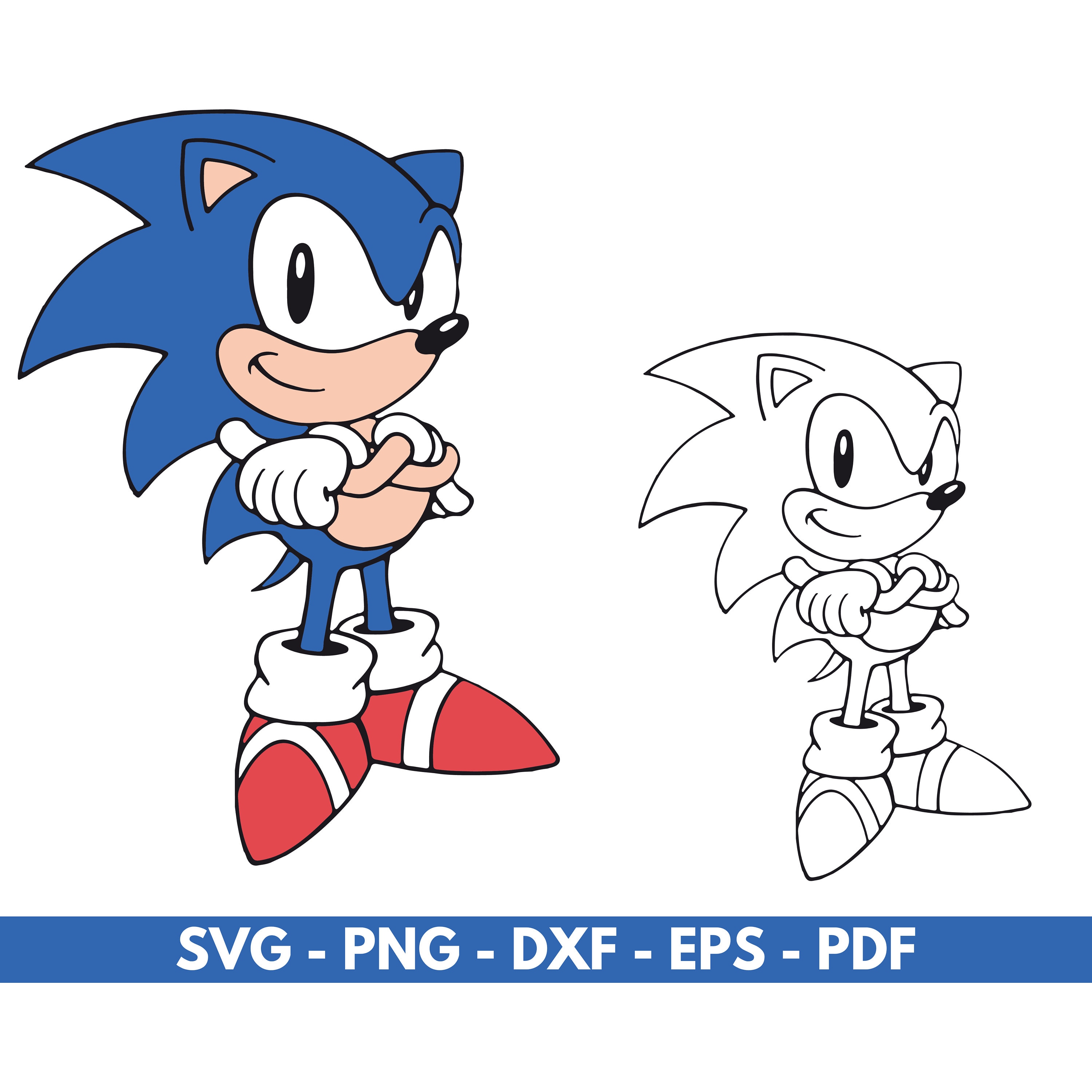 Classic Sonic Vector (Ai, Eps), PDF And Image (Jpg, Png)