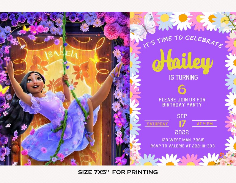 Isabella Encanto Birthday Party Invitation Encanto Printable Etsy