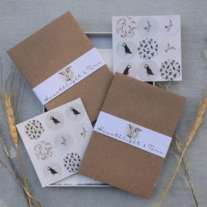 Handmade Paper Writing Set with Accompanying Envelopes and Stickers