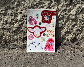 Delicate Anatomy Illustrated Vinyl Sticker Sheet