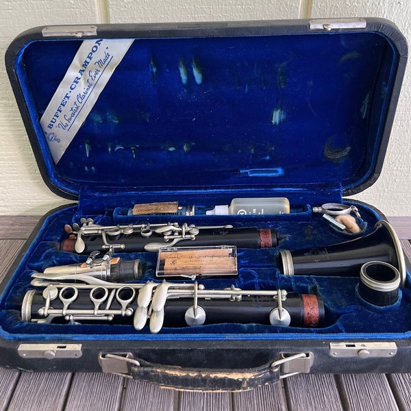 Clarinet Vintage Buffet Crampon Paris France 1960-1961 Original Case with "Herco" Humidifier