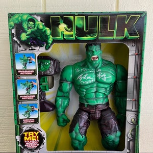 Hulk 2003 Movie Battle Action Hulk ToyBiz 70513 NEW WORKS SIGNED A. Lee, E. Bana
