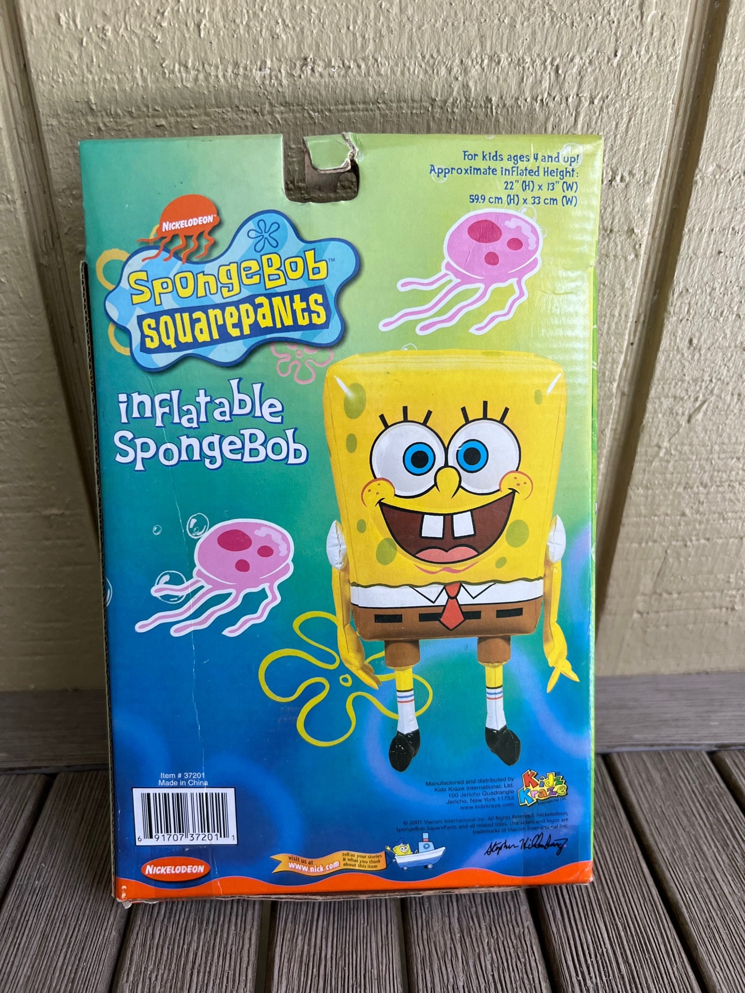 Spongebob Nickelodeon Inflatable BRAND NEW in Package 2001 Etsy