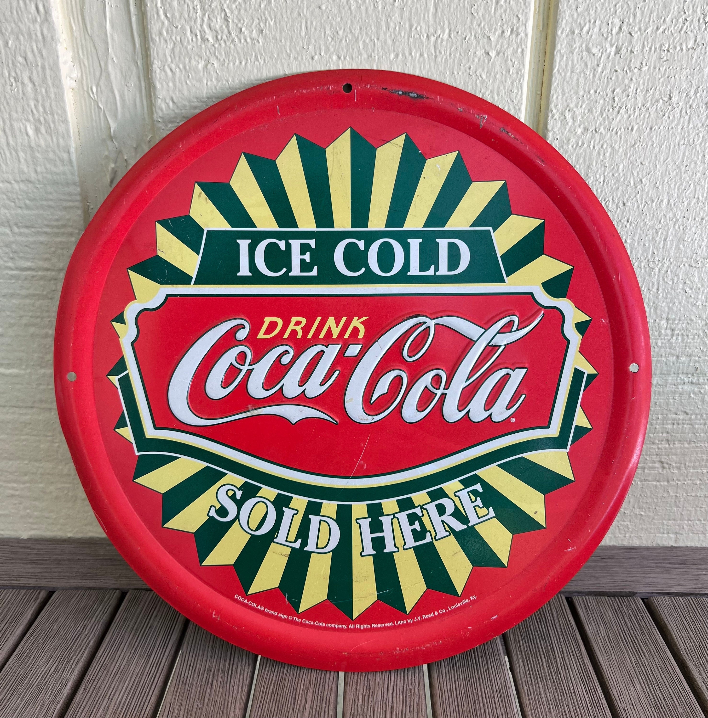 Coca-cola Coke Vintage Sign (NOT a Reproduction) - J.V. Reed