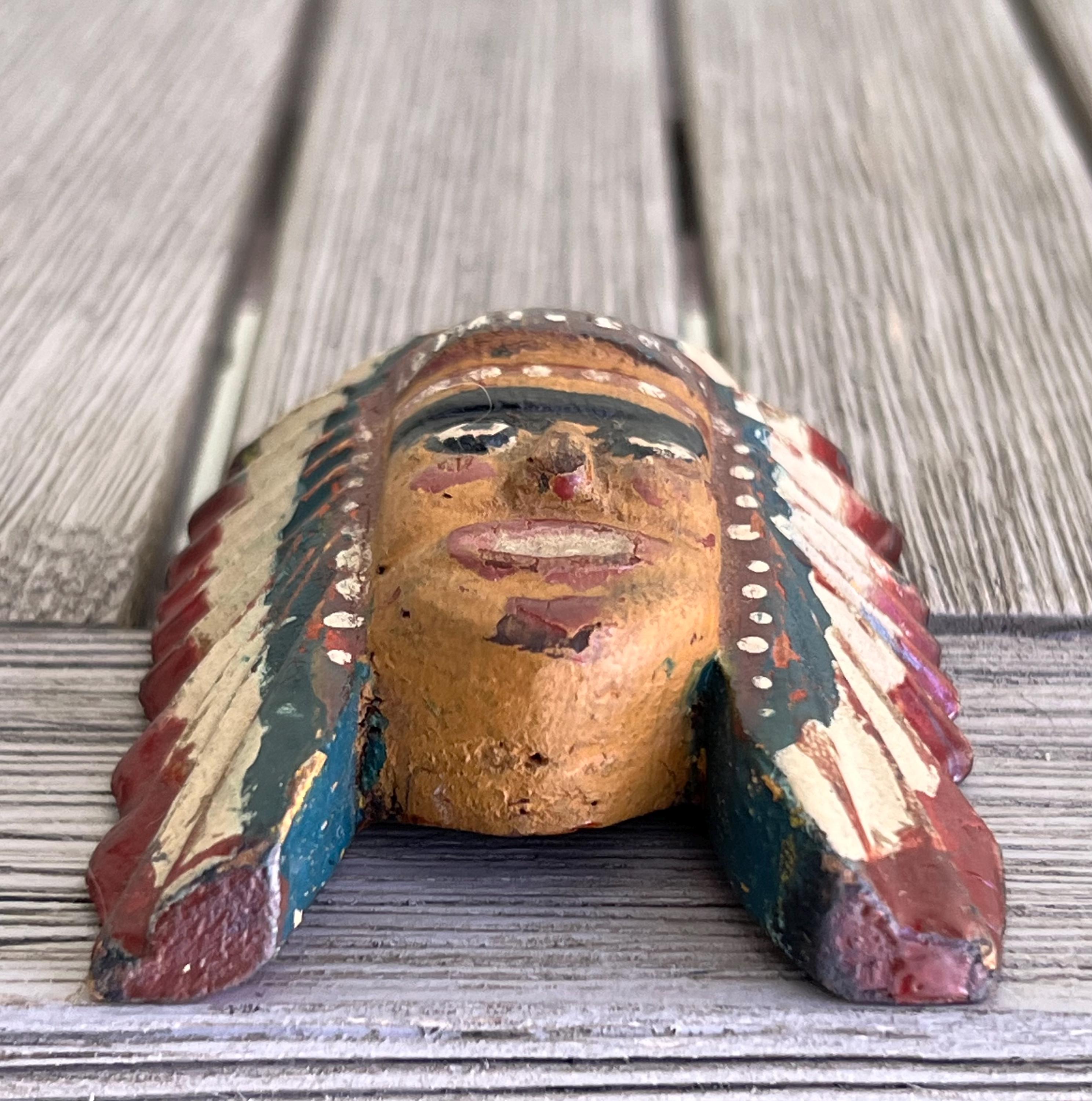 Indian Chief Hand Carved 1950s BSA Boy Scouts of America 
