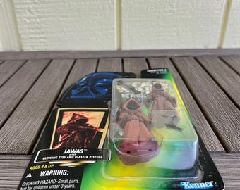 Star Wars Power of the Force Jawas With Glowing Eyes and Blaster