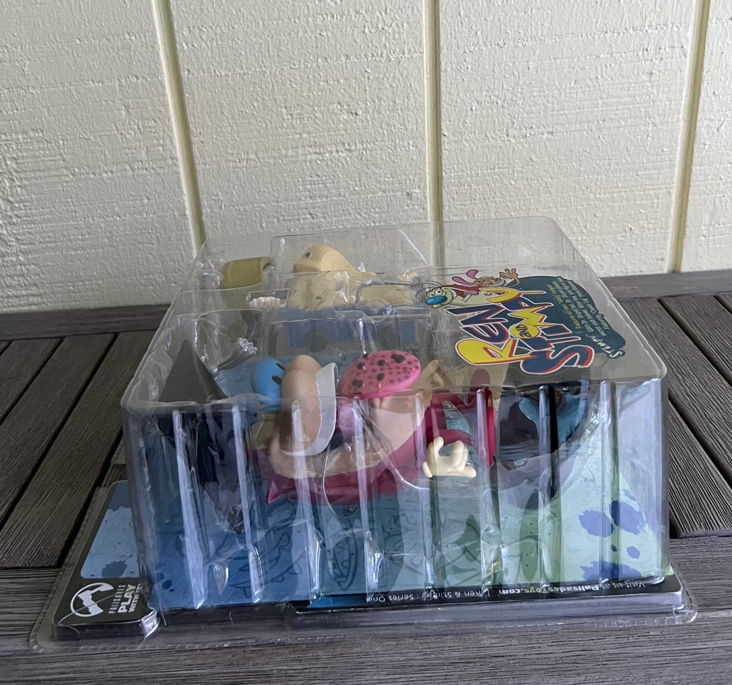 Ren and Stimpy Show Palisades Stimpy Action Figure With Blammo Log 