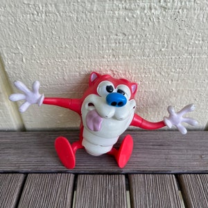 Stimpy Ren and Stimpy Show Bump-A-Riffic Stimpy with Smash-tastic Action! Nickelodeon VINTAGE 1992 toy