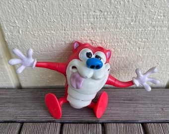 Stimpy Ren e Stimpy Show Bump-A-Riffic Stimpy con azione Smash-tastica! Giocattolo Nickelodeon VINTAGE 1992