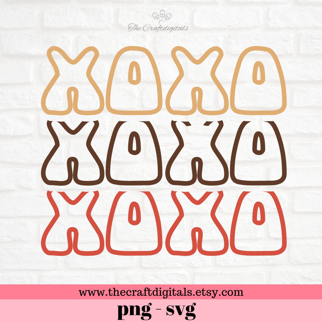 XOXO Svg, Valentines Day Svg, Love Svg, Retro Valentines Day Svg ...