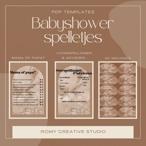 NL Babyshower games boho thema: 30 Seconds, Mama of papa? en Voorspellingen & Adviezen