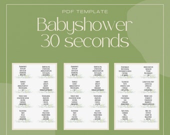 NL Babyshower botanisch thema: 30 seconds