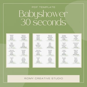 NL Babyshower botanisch thema: 30 seconds