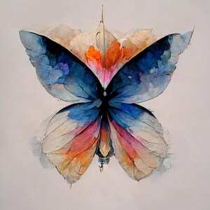 Butterfly Printable Wall Art, Set of 4 Butterflies, Watercolor Wall Art ...