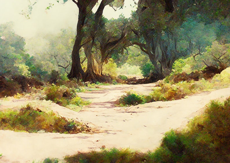 Watercolor Landscape Printable Wall Art DIY Print Watercolor - Etsy