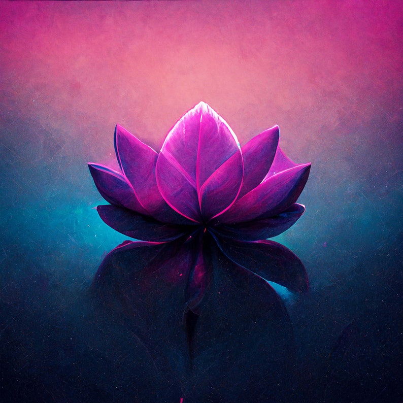 Lotus Printable Wall Art Set of 4 Lotus Flowers Wall Art Etsy