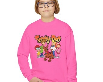 Youth Crewneck Sweatshirt,Scooby-Doo tshirt, Retro Christmas Crewneck Sweatshirt, Gifts For Her, Scooby Sweatshirt