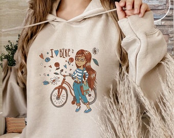 Bike Sweatshirt, Bicycle Sweatshirt, Bike Hoodie,  Biking Hoodie, Bike tshirt, Bicycle tshirt, For Women's & Men's Unisex