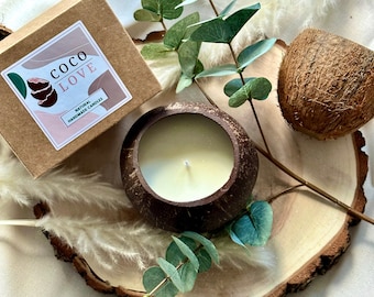 Coconut candle,   coconut soy wax candle Christmas scent.