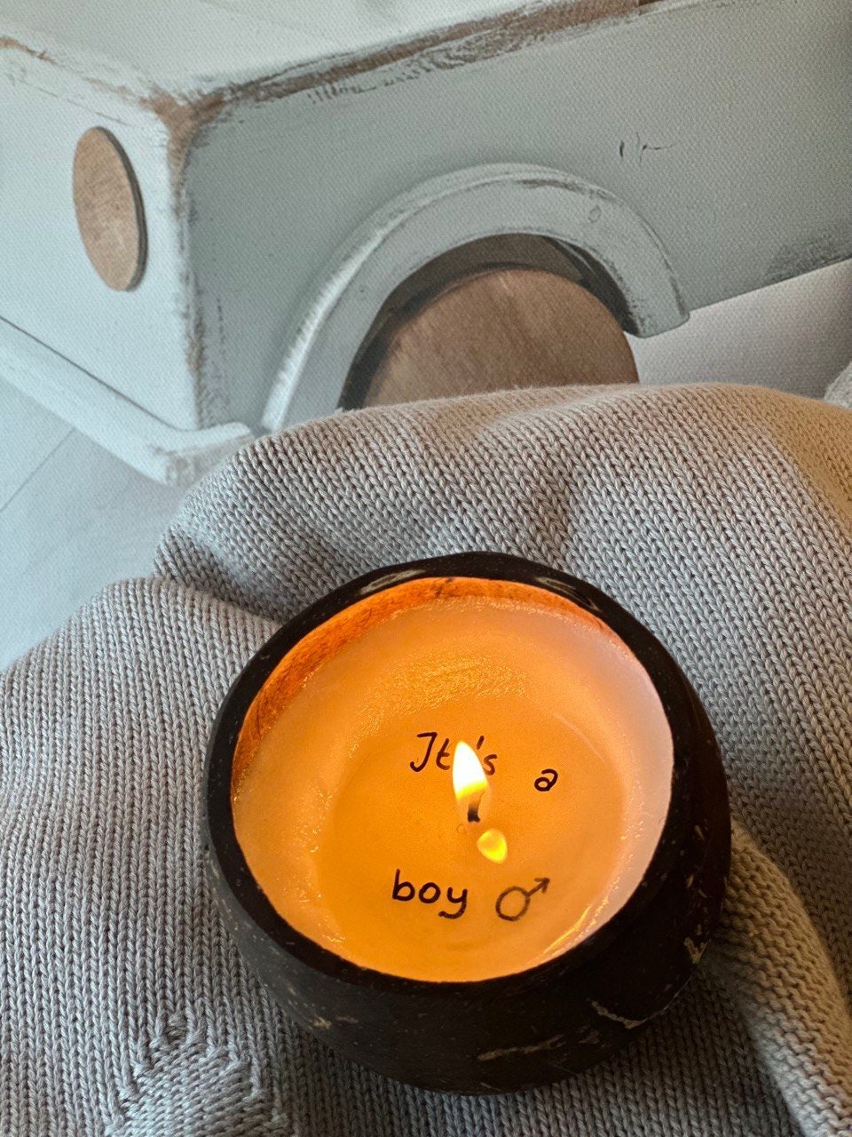 Personalized Candle Gender Reveal Ideas. Secret Message Candle Etsy