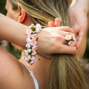 Sakura Blossom Bracelet – Handmade Wedding & Evening Jewelry