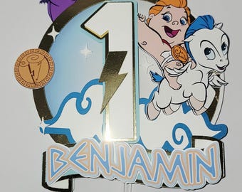 Hercules 1st Birthday Cake Topper – Personalized Greek Hero Decor