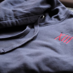 Embroidered Minimalist Stitches 13th Ward Hoodie