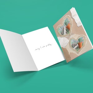 Download instantâneo | Desculpa do ouriço e do cacto cartão comemorativo | "Pesaroso eu era" cartão imprimível espinhoso de <br> Entrega Rápida? Imprimir PDF em casa | Cartão de última hora