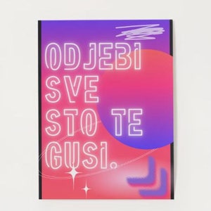 Odjebi Sve Sto Te Gusi 2025 | Balkan Wall Prints | Printable Art | Digital Download | Funny | Bosnian, Croatian, Serbian Saying, Proverb