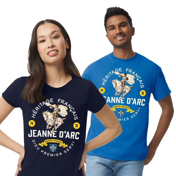 Jeanne d'Arc T-Shirt Katholisches Heiliges T-Shirt Johanna die Magd T-Shirt Heilige Jeanne d'Arc T-Shirt Heiliger christlicher Gott diente zuerst dem Katholiken