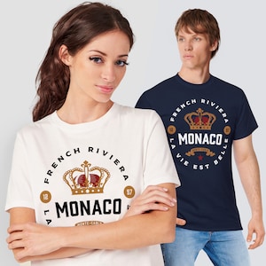モナコ Tシャツ モンテカルロ フレンチ リビエラ Tシャツ ライフ イズ ビューティフル ギフトアイデア コートダジュール ヨットショー 高級グランプリ モナコ GP 南フランス