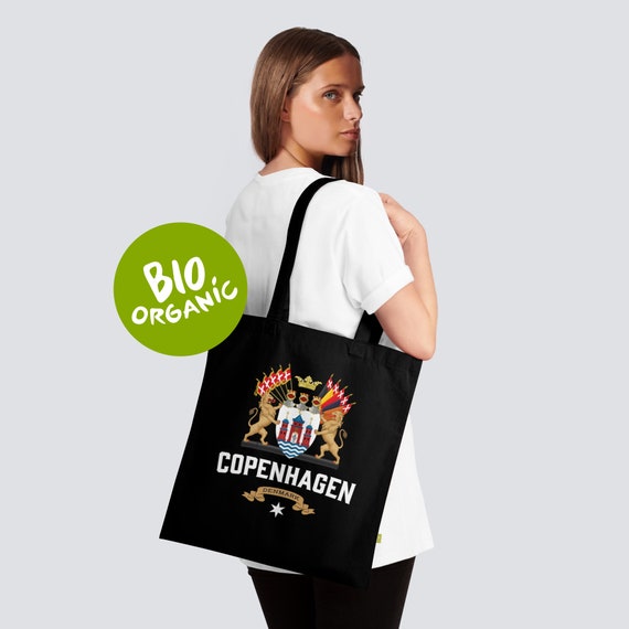 Tote Bag Copenhagen Organic Cotton Souvenir Capital Denmark Tote 