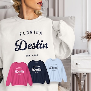 Destin Florida sweatshirt Florida lovers Sweats Destin vacation gift Destin Beach Souvenir Emerald Bay James Lee Beach Destin East Jetty