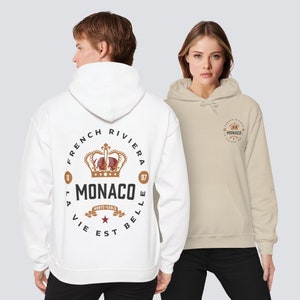 Hoodie Monaco Monte Carlo Souvenir Côte d&#39;Azur Gift French Riviera Life beautiful South France principality Monaco GP Grand Prix F1 Luxury