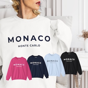 Monaco Monte Carlo Sweatshirt Yacht Club Principality Monaco GP Souvenir French Friviera South France Monaco Grand Prix Luxury Holiday Gift